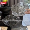 Đĩa Nhựa Borosilicate Trong Suốt - Chịu Nhiệt, Chịu Lực, Hoa Vân Đá, 116.000₫