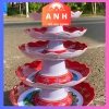 Đĩa nhựa chưng trái cây thờ cúng + Bộ 3 ly 5 ly Melanin đa size, chỉ 21.000₫