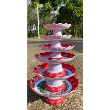 Đĩa nhựa chưng trái cây thờ cúng + Bộ 3 ly 5 ly Melanin đa size, chỉ 21.000₫