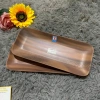 Đĩa nhựa dài chữ nhật 38cm melamine Fataco dày, màu nhám ngói, an toàn khi dùng 3