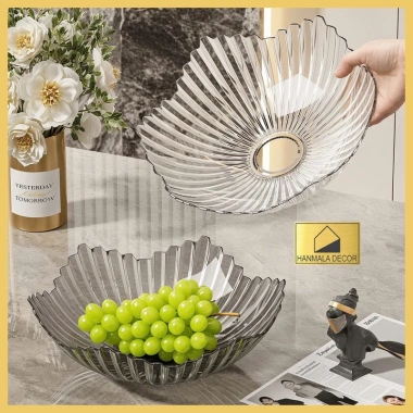 Đĩa nhựa đựng trái cây 26cm Hanmala Decor - cao cấp, đa màu, decor bàn ăn, bàn trà, giá 75.600đ