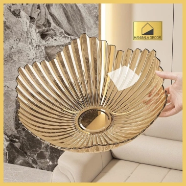Đĩa nhựa đựng trái cây 26cm Hanmala Decor - cao cấp, đa màu, decor bàn ăn, bàn trà, giá 75.600đ