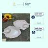 Dĩa Nhựa Fataco Hình Lá Ngăn Chấm Melamine Đen Dày Dặn, Màu Trắng - Giá 27.000 VNĐ 3