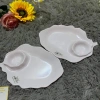 Dĩa Nhựa Fataco Hình Lá Ngăn Chấm Melamine Đen Dày Dặn, Màu Trắng - Giá 27.000 VNĐ 7