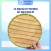 Đĩa nhựa giả mây tre đan tròn 30cm - Chân đế, phù hợp cho hoa quả, chỉ 15.000₫