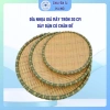 Đĩa nhựa giả mây tre tròn 35cm cao cấp, có chân đế để hoa quả - Giá chỉ 15.000 VND
