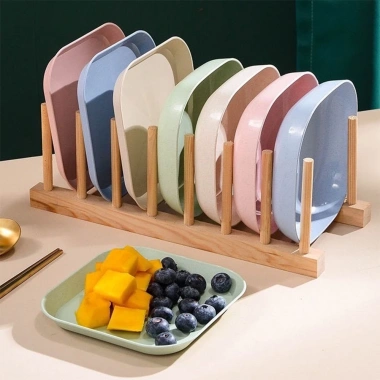 Đĩa Nhựa Lúa Mạch An Toàn Tiện Lợi - Đựng Đồ Ăn, Hoa Quả, Bánh Kẹo 5.600 VND