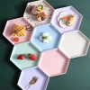 Đĩa nhựa lúa mạch hình lục giác 12.5cm - Đựng bánh kẹo, trái cây, trang trí tiệc, 9.900₫ 3