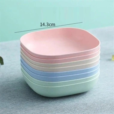 Đĩa Nhựa Lúa Mạch Vuông 8 Món - Đựng Đồ Ăn, Hoa Quả Tiện Lợi, Giá 18.300₫ 5