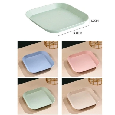 Đĩa Nhựa Lúa Mạch Vuông 8 Món - Đựng Đồ Ăn, Hoa Quả Tiện Lợi, Giá 18.300₫ 7