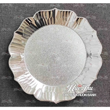 Đĩa nhựa mạ vàng bạc trắng 33cm - Đựng trái cây, rau câu, xôi, decor bàn tiệc, mâm cúng, giảm còn 49.000 VND