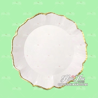 Đĩa nhựa mạ vàng bạc trắng 33cm - Đựng trái cây, rau câu, xôi, trang trí tiệc và mâm thờ, giá 49.000 VND 5
