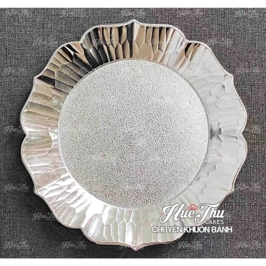 Đĩa nhựa mạ vàng bạc trắng 33cm - Đựng trái cây, rau câu, xôi, trang trí tiệc và mâm thờ, giá 49.000 VND 7