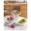 Đĩa nhựa mâm bồng pha lê giả đựng trái cây, đế hứng nước, khay kẹo hoa quả sang trọng phòng khách