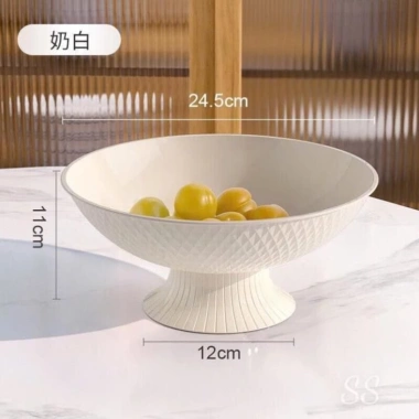 Đĩa nhựa mâm bồng pha lê giả đựng trái cây, đế hứng nước, khay kẹo hoa quả sang trọng phòng khách 3