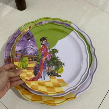 Dĩa nhựa melamine HD cô tiên, dĩa phíp, dĩa hoa quả đựng trái cây - 23.000đ 5