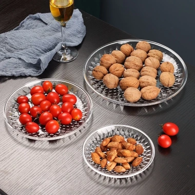 Đĩa nhựa nguyên sinh trong suốt họa tiết kim cương – Đựng bánh kẹo, hoa quả, đồ ăn vặt, decor, chỉ 23.400₫ 3