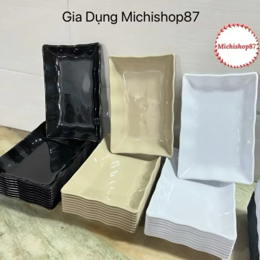 Đĩa Nhựa Phíp Chữ Nhật 3 Size 3 Màu Nâu Đen Trắng - Việt Nhật, Đựng Hoa Quả Bánh Kẹo, Giá Ưu Đãi 8.735 VND
