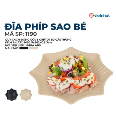 Đĩa Nhựa Phíp Melamine Ngôi Sao Dày Cao Cấp - Đựng Hoa Quả, Đồ Ăn, Giá 14.800₫