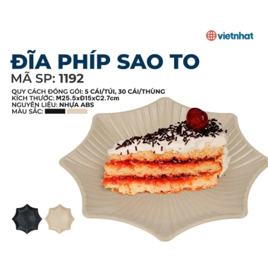 Đĩa Nhựa Phíp Melamine Ngôi Sao Dày Cao Cấp - Đựng Hoa Quả, Đồ Ăn, Giá 14.800₫