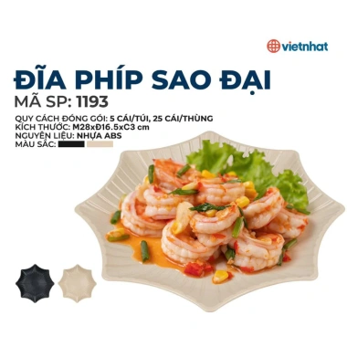 Đĩa Nhựa Phíp Melamine Ngôi Sao Dày Cao Cấp - Đựng Hoa Quả, Đồ Ăn, Giá 14.800₫