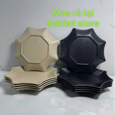 Đĩa Nhựa Phíp Melamine Ngôi Sao Dày Cao Cấp - Đựng Hoa Quả, Đồ Ăn, Giá 14.800₫