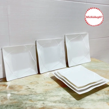 Đĩa nhựa phíp vuông Melamine 3 size giả sứ cao cấp, sang trọng, đựng hoa quả – 25.000₫ 4
