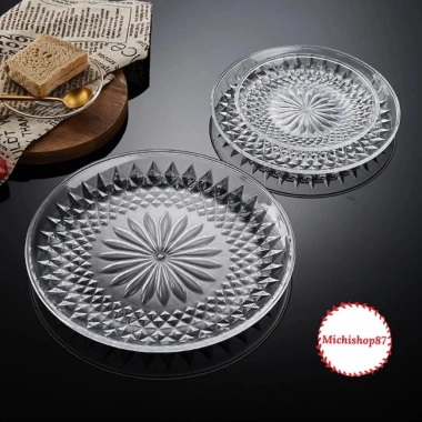 Đĩa Nhựa Tròn Kim Cương 3 Size Hokori - Sang Trọng Đựng Bánh Kẹo, Giá 19.000₫ 2