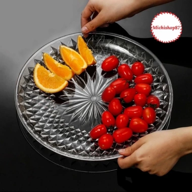 Đĩa Nhựa Tròn Kim Cương 3 Size Hokori - Sang Trọng Đựng Bánh Kẹo, Giá 19.000₫ 3
