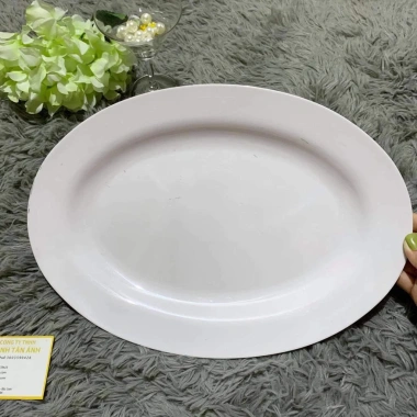 Dĩa Nhựa Xoài HX Trắng Nhỏ-Trung-Lớn - Melamine an toàn, dễ vệ sinh, chỉ 34.000 VND