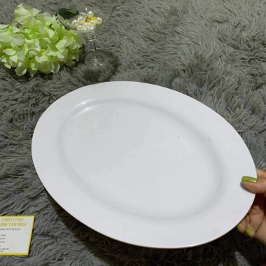 Dĩa Nhựa Xoài HX Trắng Nhỏ-Trung-Lớn - Melamine an toàn, dễ vệ sinh, chỉ 34.000 VND