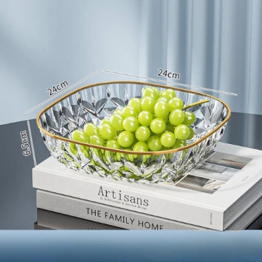 Đĩa Pha Lê Kim Cương Đựng Bánh Kẹo, Trái Cây Sang Trọng – MonoHome Giá 55k 6