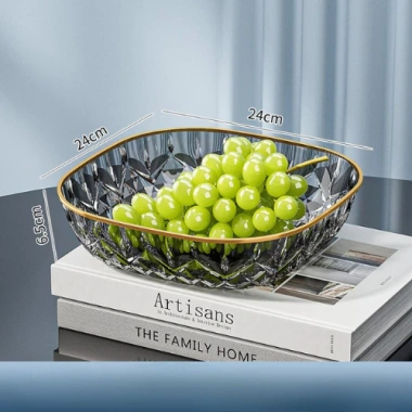 Đĩa Pha Lê Kim Cương Đựng Bánh Kẹo, Trái Cây Sang Trọng – MonoHome Giá 55k 10