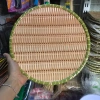 Đĩa phíp giả mây tre nhựa, tròn size, có chân đế cho hoa quả, bún, đậu, mắm tôm 5