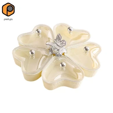 Đĩa phục vụ chia đôi khay khai vị hình trái tim – Dùng cho trái cây khô, snack xoay, chỉ 219.450₫