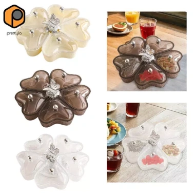 Đĩa phục vụ chia đôi khay khai vị hình trái tim – Dùng cho trái cây khô, snack xoay, chỉ 219.450₫