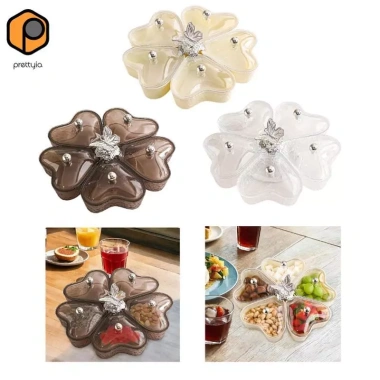 Đĩa phục vụ chia đôi khay khai vị hình trái tim – Dùng cho trái cây khô, snack xoay, chỉ 219.450₫