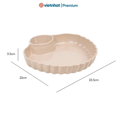 Đĩa Sò Hoa Nhựa Việt Nhật 1.287 - Đựng hoa quả, trái cây, đồ ăn vặt an toàn, tiện lợi 35.000₫
