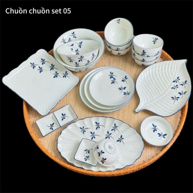 Đĩa Sứ Bát Tràng Hoa Mặt Trời – Mâm Cơm Decor Chuồn Chuồn, Bày Thức Ăn Cúng, Giá 350.000₫