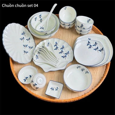Đĩa Sứ Bát Tràng Hoa Mặt Trời – Mâm Cơm Decor Chuồn Chuồn, Bày Thức Ăn Cúng, Giá 350.000₫