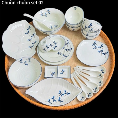 Đĩa Sứ Bát Tràng Hoa Mặt Trời – Mâm Cơm Decor Chuồn Chuồn, Bày Thức Ăn Cúng, Giá 350.000₫