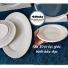 Đĩa sứ trắng hình bầu dục 10 inch - Gốm sứ cao cấp, chịu nhiệt tốt, giá 30.000₫