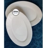 Đĩa sứ trắng hình bầu dục 10 inch - Gốm sứ cao cấp, chịu nhiệt tốt, giá 30.000₫ 2