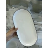 Đĩa sứ vuông viền đen có ngăn đựng nước chấm tiện lợi - Giá chỉ 36.500₫ 2