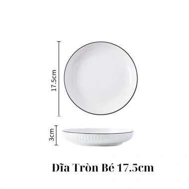Đĩa sứ vuông viền đen có ngăn đựng nước chấm tiện lợi - Giá chỉ 36.500₫