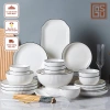 Đĩa sứ vuông viền đen có ngăn đựng nước chấm tiện lợi - Giá chỉ 36.500₫ 8