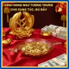 Đĩa Thủy Tinh Cá Song Ngư Hồ Phách Bày Mứt Tết Phong Thủy Quà Biếu Tài Lộc 314DT 8