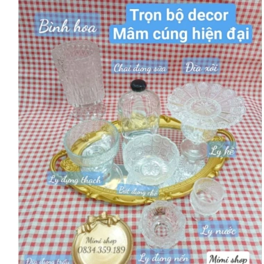 Đĩa thủy tinh đựng xôi, thạch mâm luxury | Thiết kế sang trọng, giá chỉ 30.500 VND