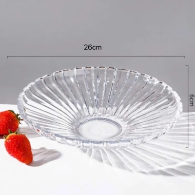 Đĩa Thủy Tinh Lòng Sâu, Lá Sen Đựng Trái Cây & Bánh Mứt - Giá 250.000 (HDBD39) 10