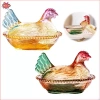 Đĩa thủy tinh N và X Hen On Nest - Đĩa kẹo pha lê nắp, bát gà mái, giảm giá